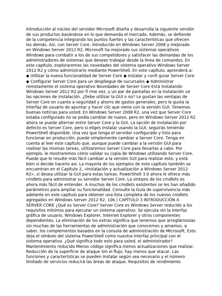 Intro A Server Core | PDF | Interfaces gráficas de usuario | Microsoft ...