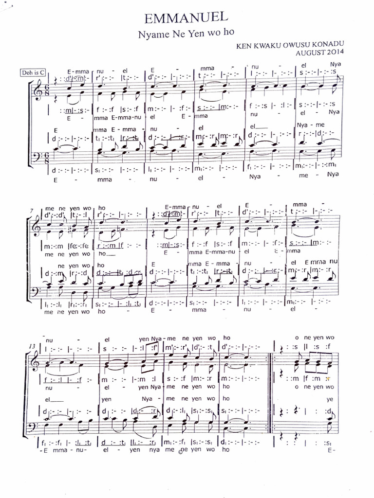 Emmanuel - Score and Sol-Fa | PDF