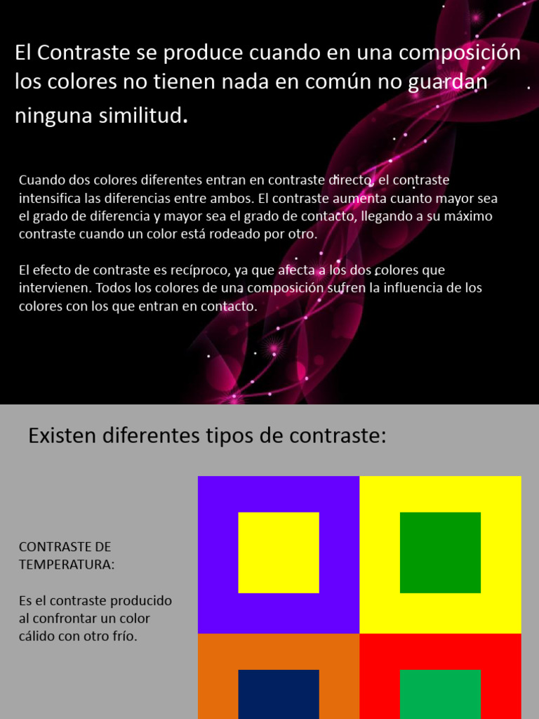 Tipos de Contraste en Composición Colorística | PDF | Color | Rojo