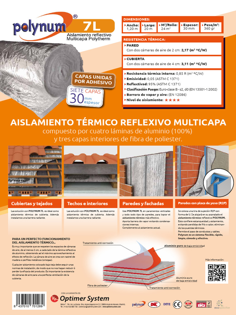 Aislamiento Termico Reflexivo Polynum L X CM MM 10590090 Techsheetsup ...
