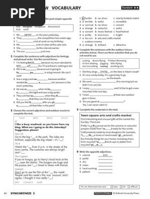 Synchronize2 TRB Worksheets Review1-4 Standard Vocabulary | PDF