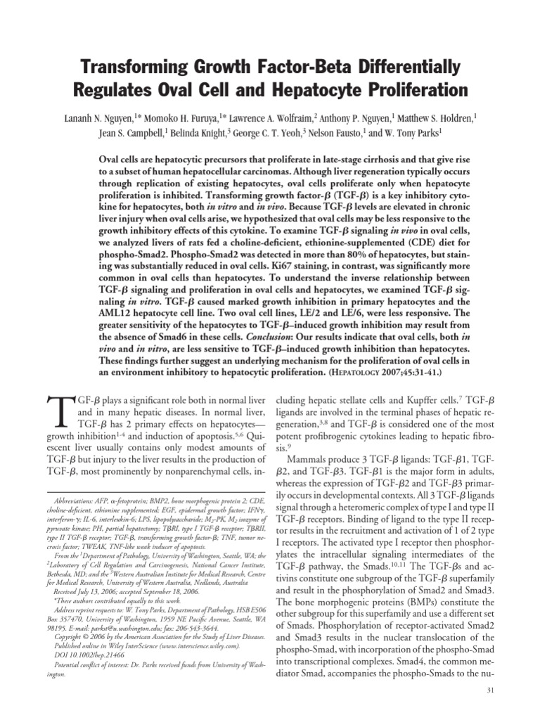 Transforming Growth Factor-Beta Differentially | PDF | Cell Signaling ...