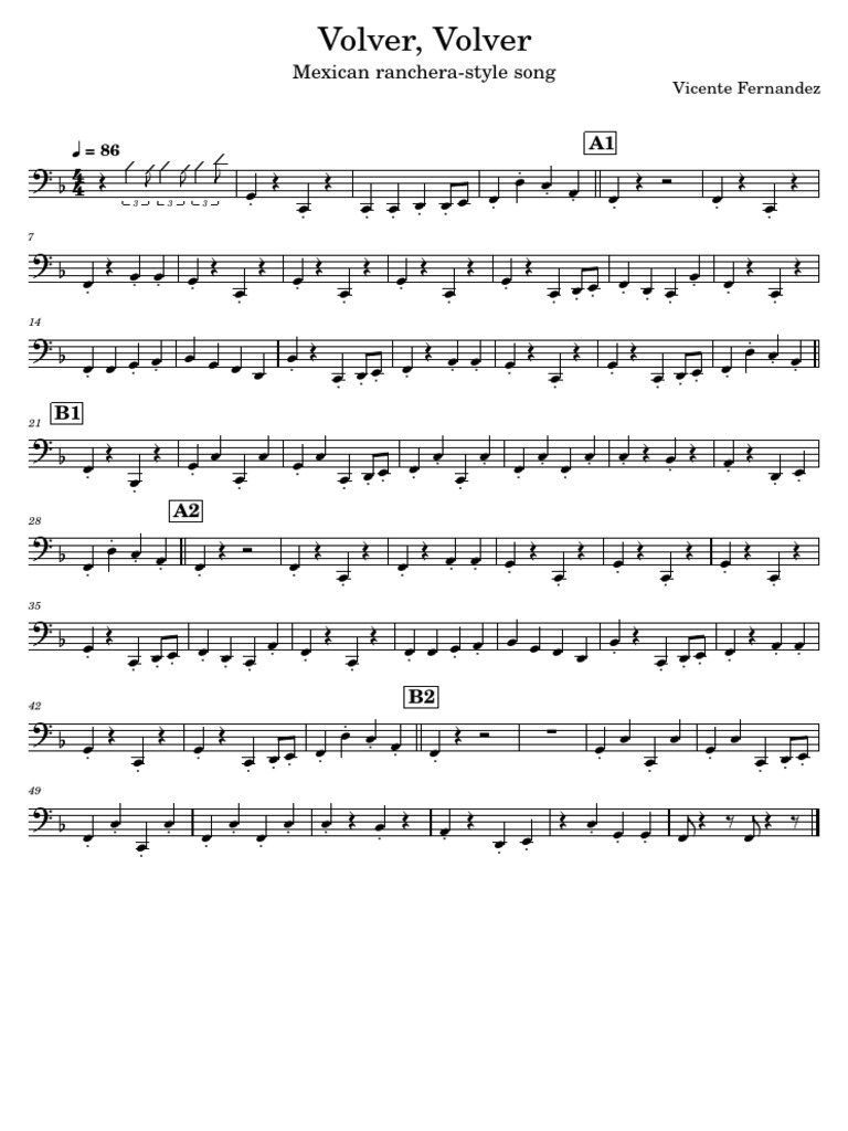 Vicente Fernandez's Volver, Volver Song | PDF
