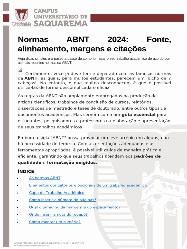 Normas ABNT 2024 | PDF | Citação | Publicação