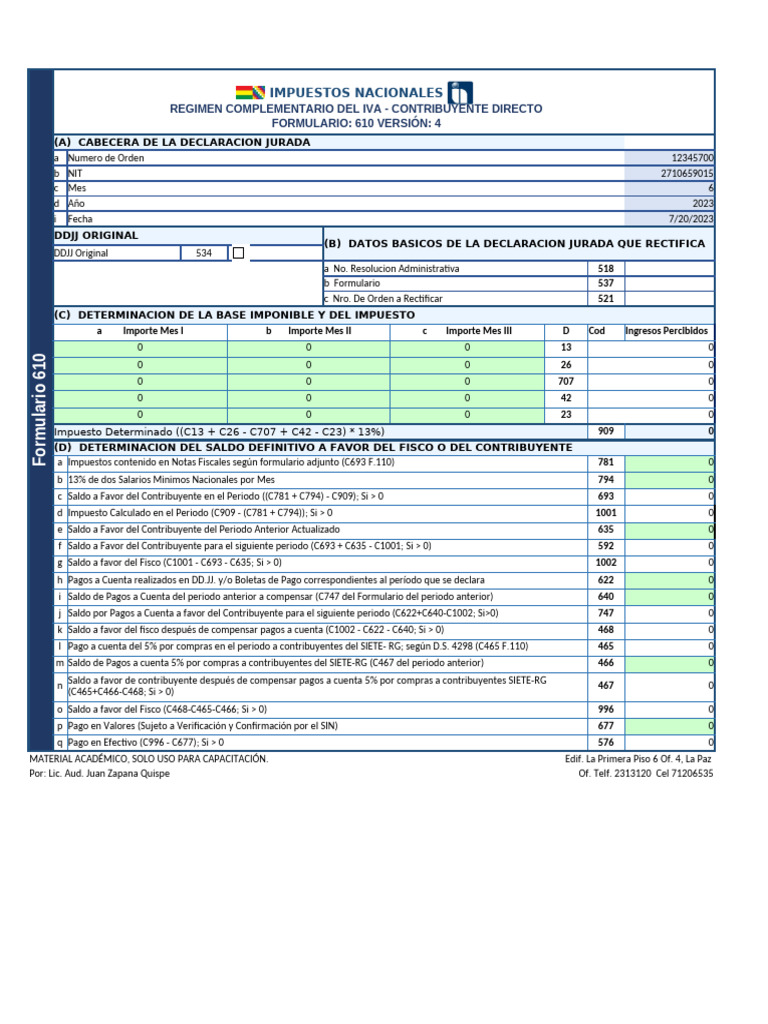 Formulario 610 v4 - Régimen IVA | PDF | Impuestos | Comercio