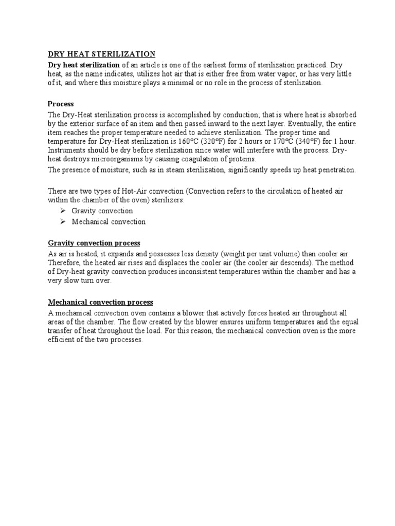 Dry Heat Sterilization PDF