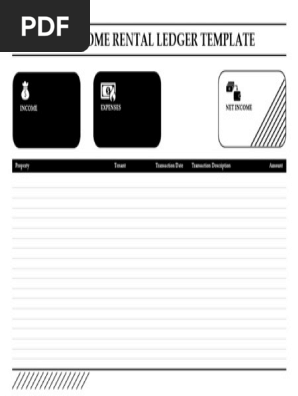 Net Rental Income Ledger Template TemplateLab.com