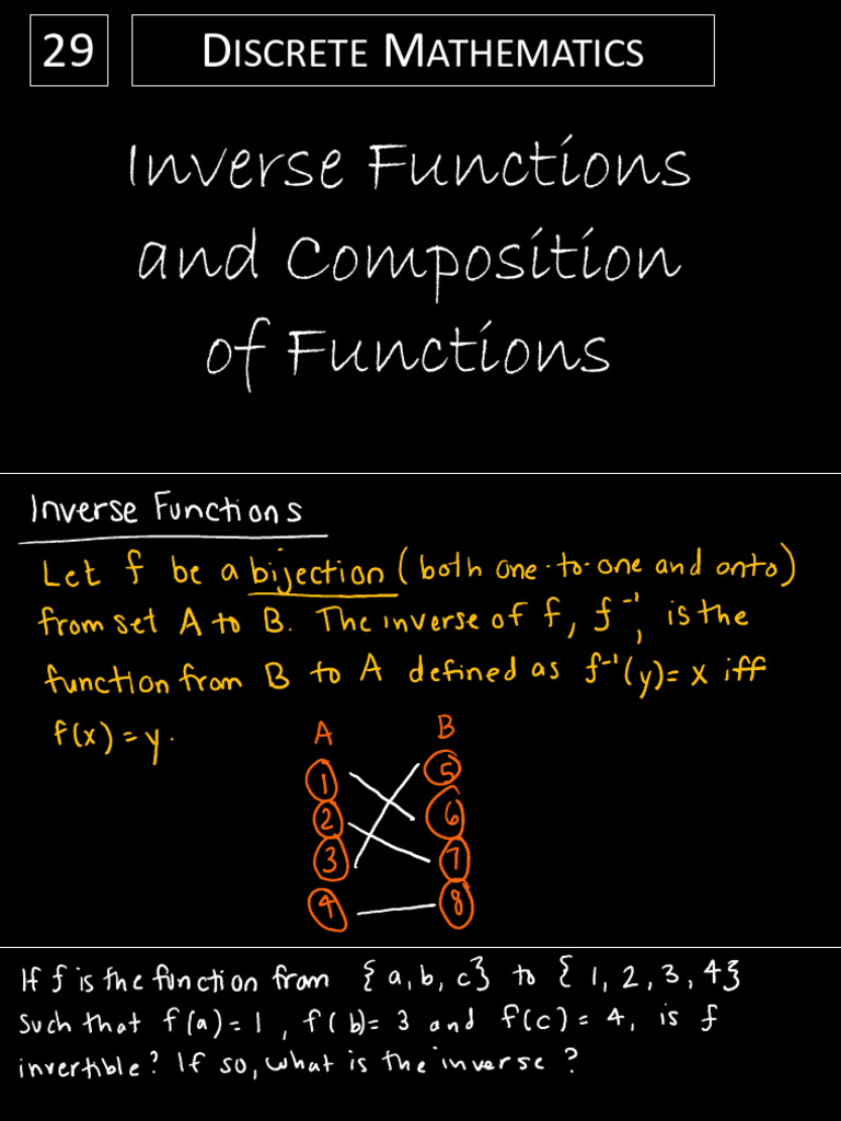 29 Inverse Functions and Composition of Functions (2.3) | PDF