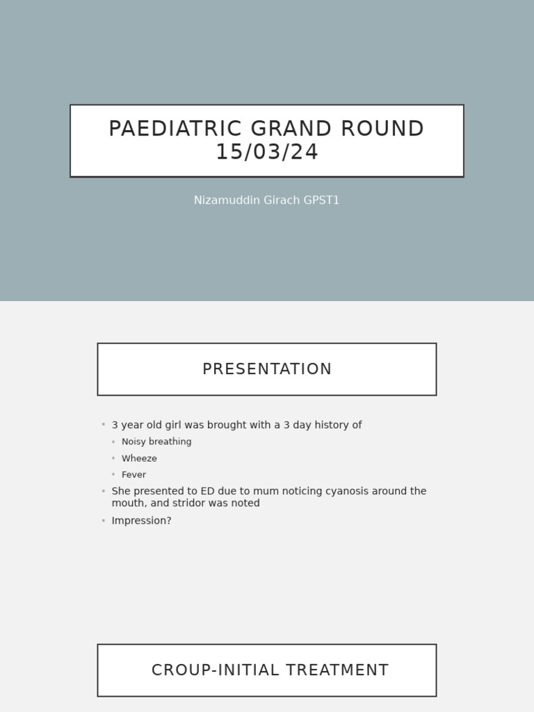 Grand Round Presentation - 15 March 24 | PDF | Medicine | Epidemiology
