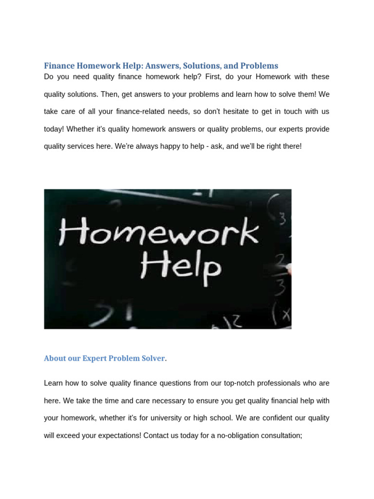 Finance Homework Updated | PDF | Capital Budgeting | Internal Rate Of ...