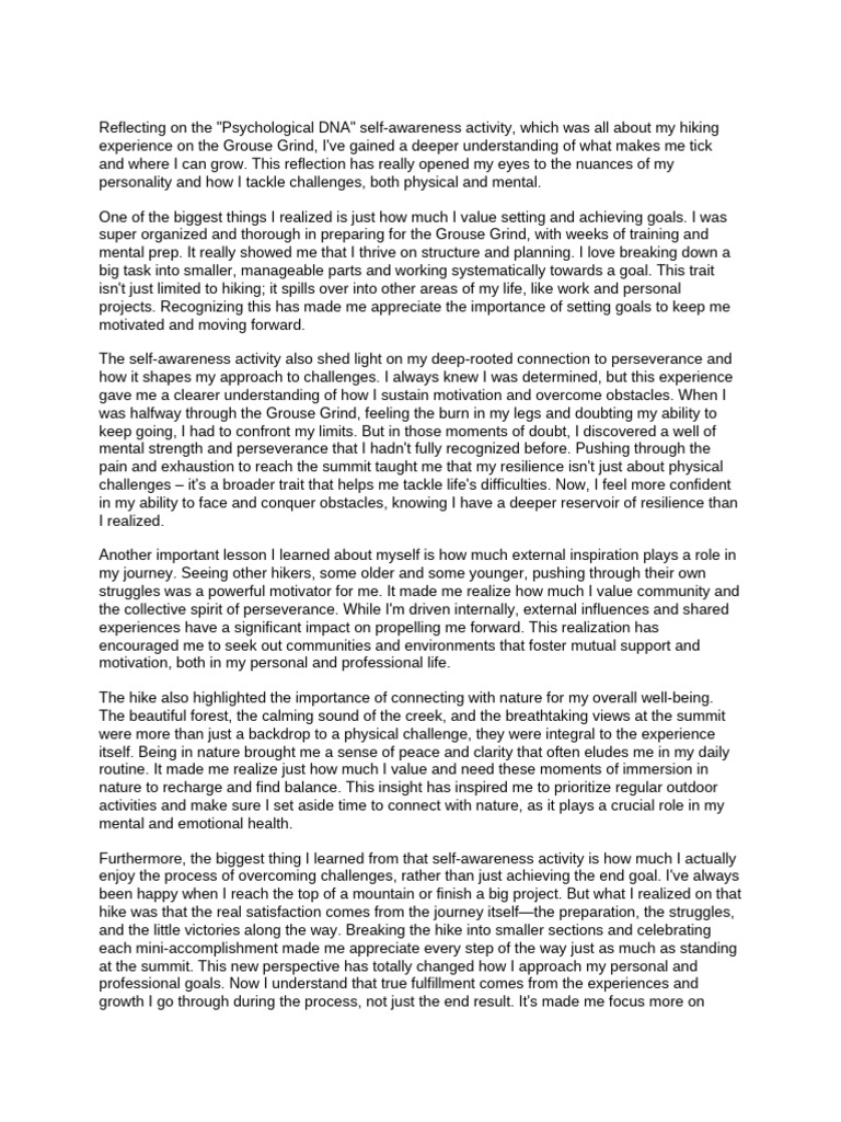 Reflection 1 | PDF | Motivational | Motivation
