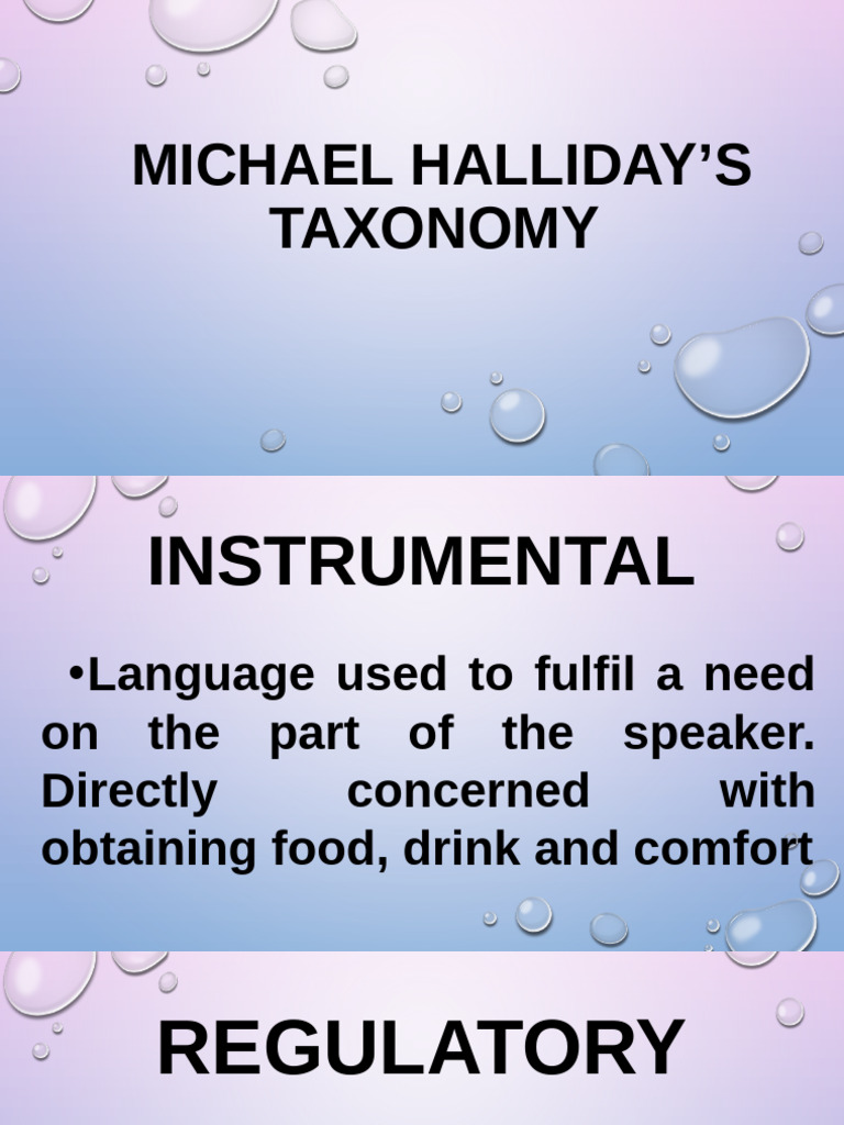 Halliday's Language Functions Explained | PDF
