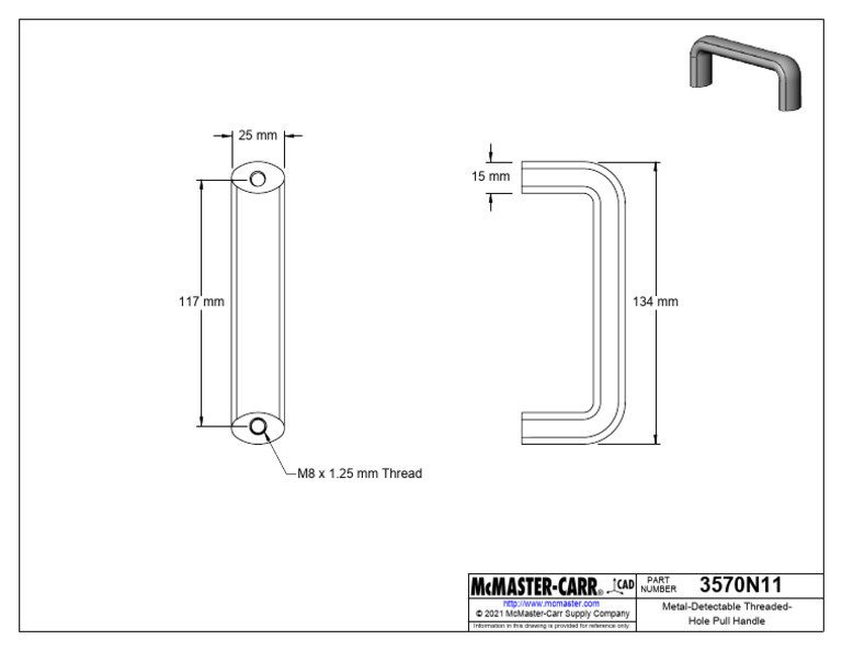 Metal-Detectable Pull Handle Specs | PDF