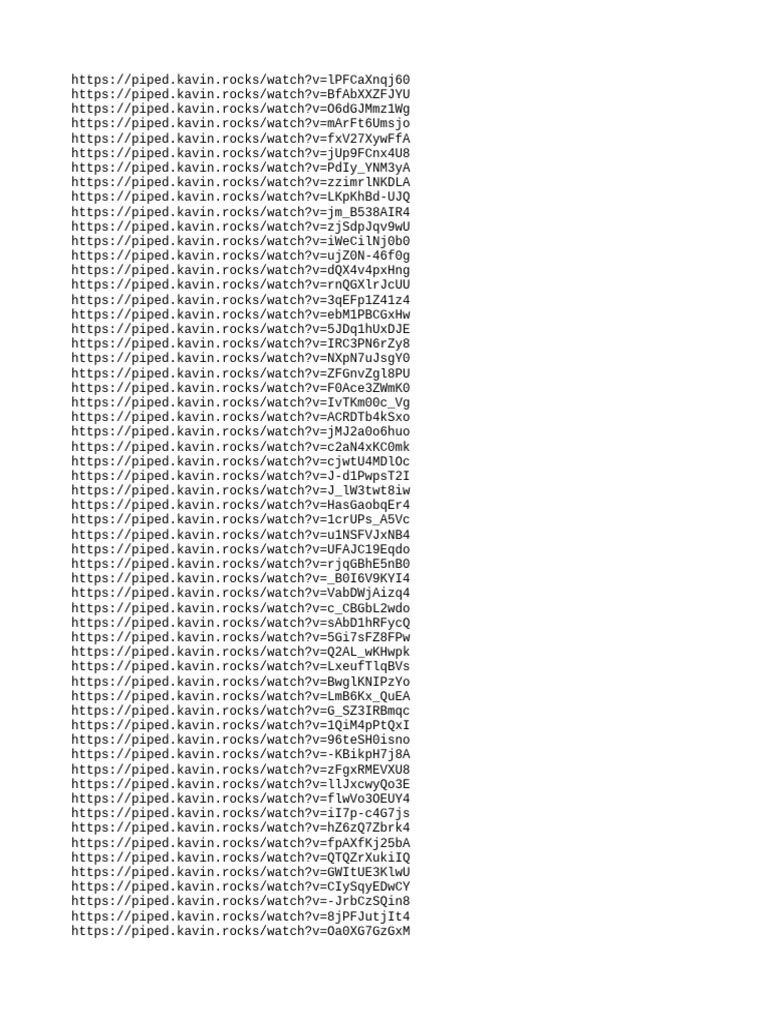 Piped Kavin Rocks Video Links | PDF