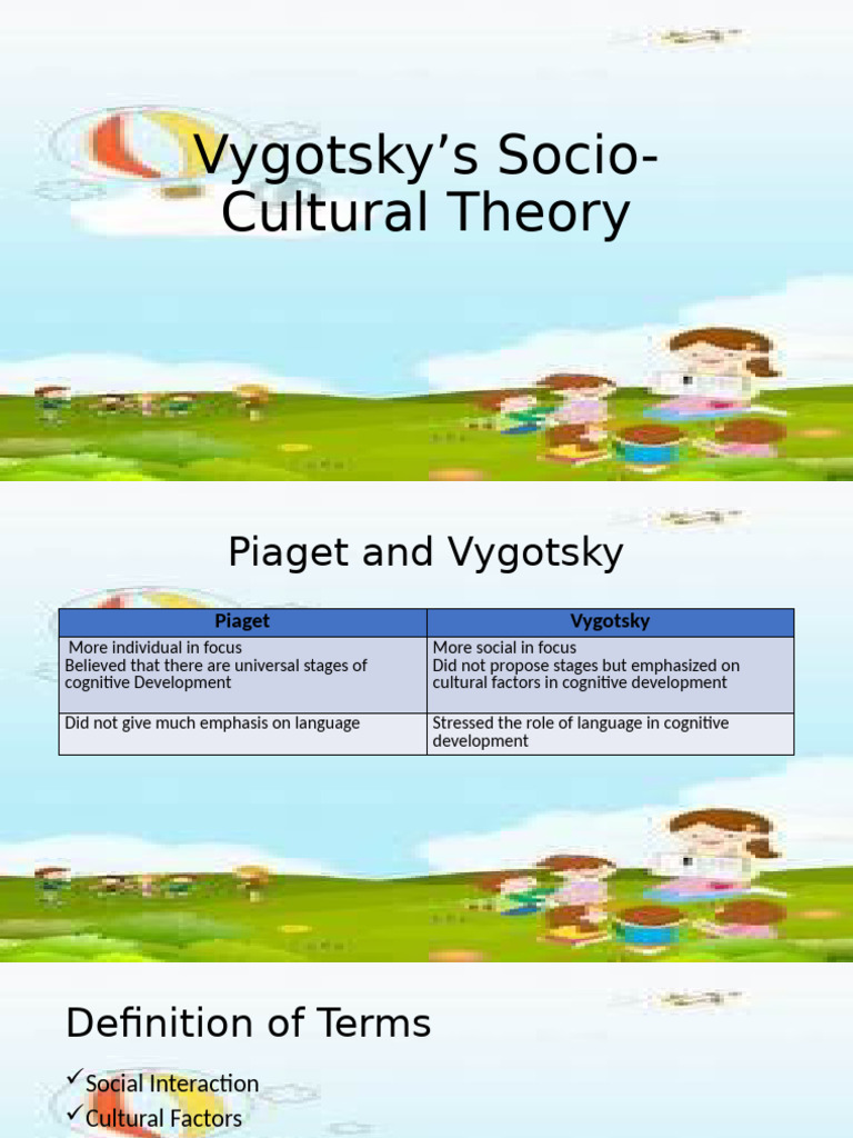 Vygotskys Socio Cultural Theory | PDF | Science & Mathematics