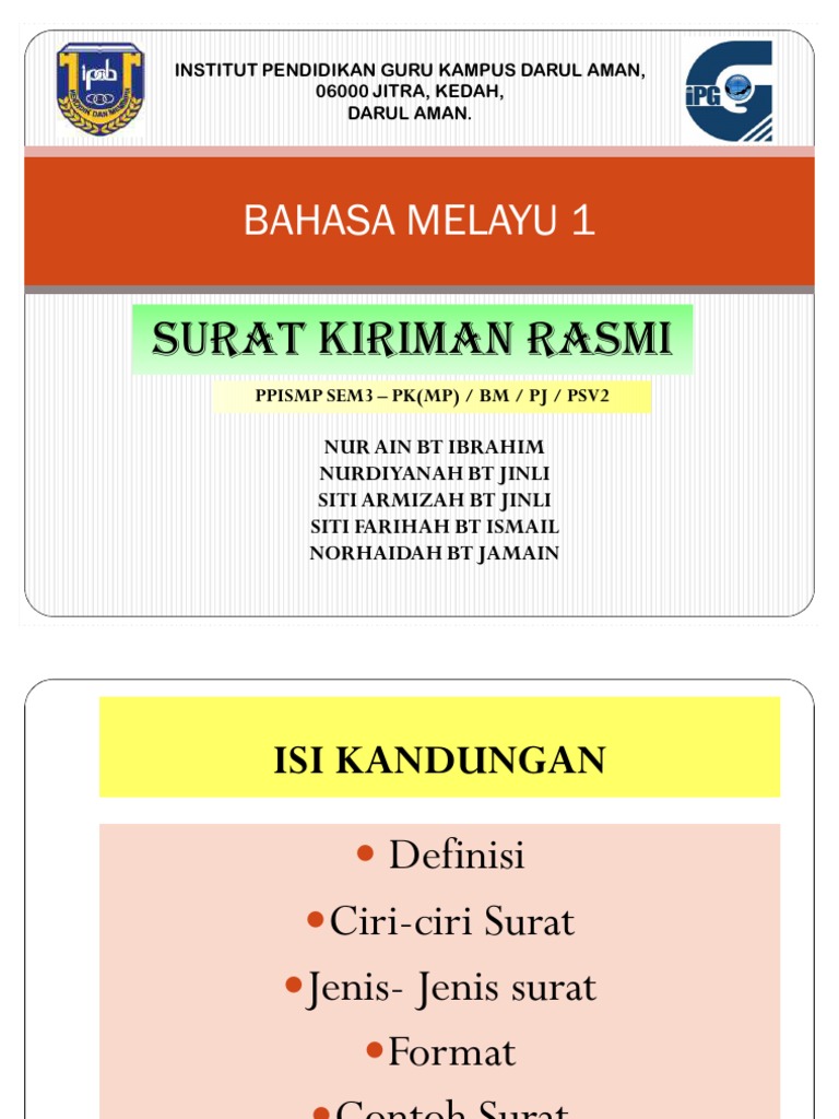 Surat rasmi