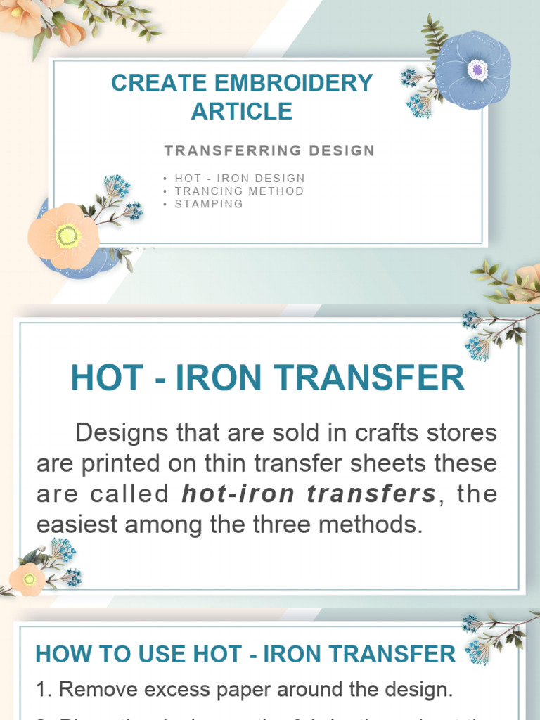 Transerring Design | PDF | Textiles | Paper