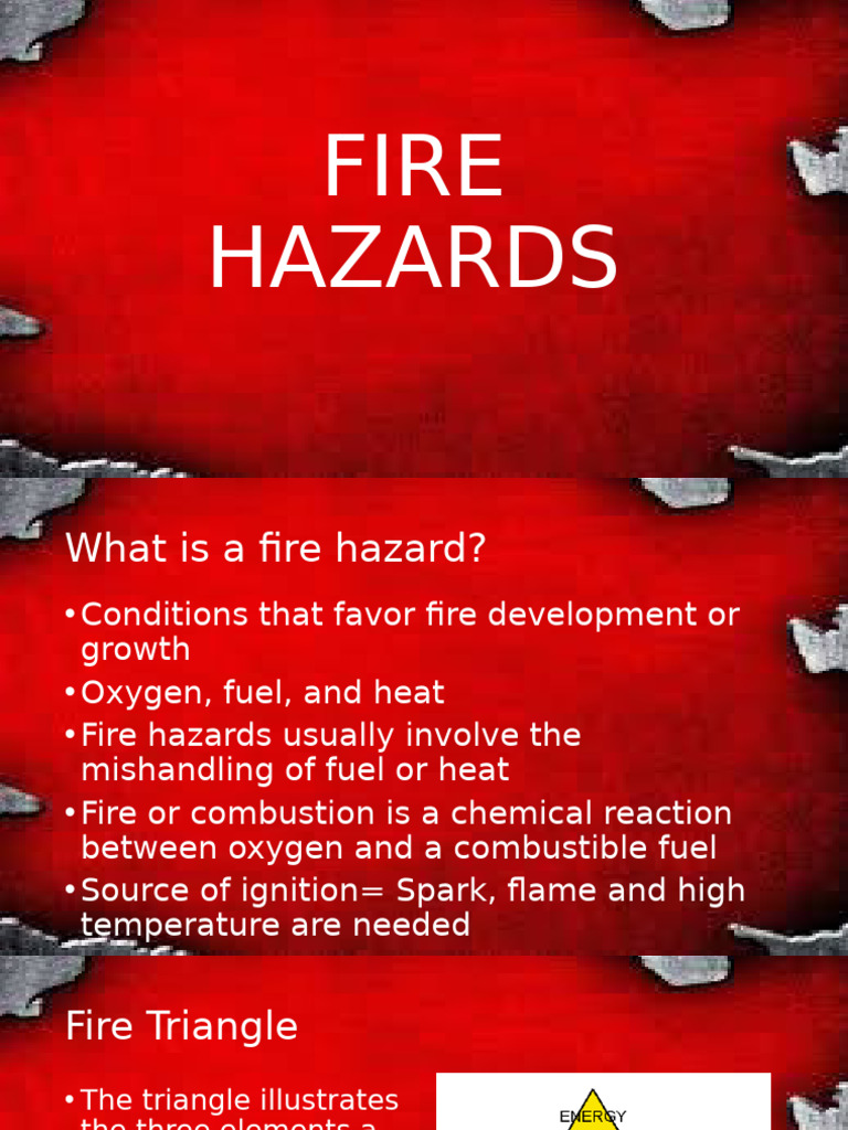 Lesson9firehazard 171024022610 | PDF | Fires | Combustion
