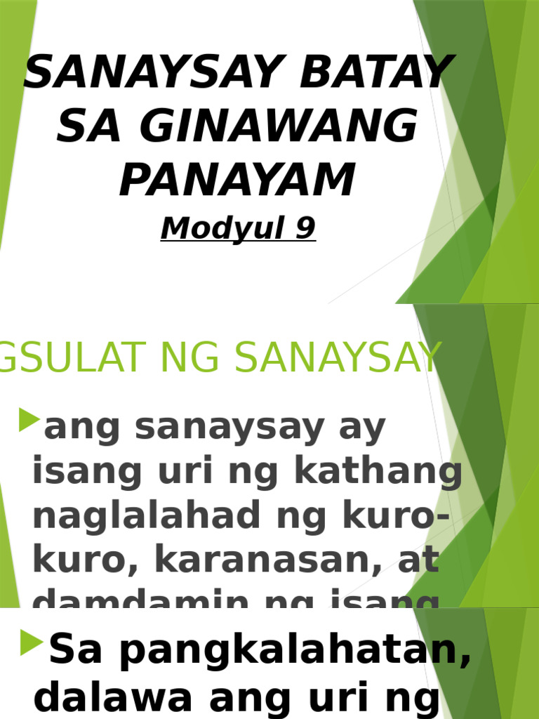 Panayam M9 Q1 | PDF