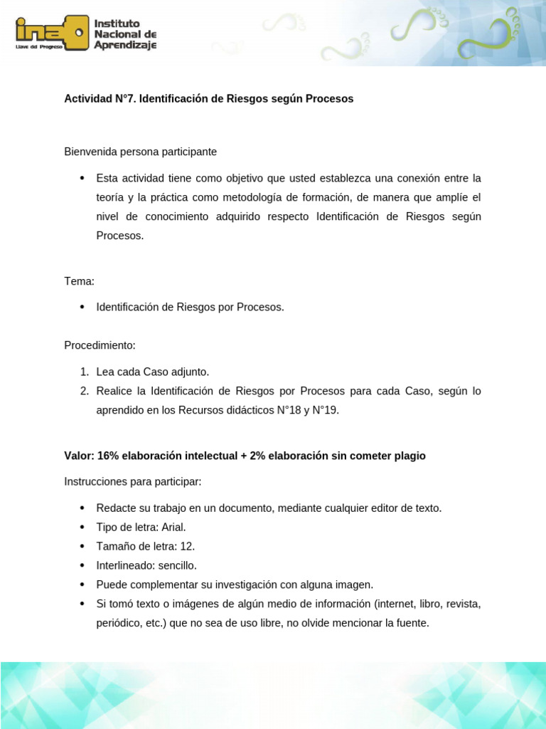 Actividad N°7. Identificación de Riesgos Según Procesos | PDF | Camión