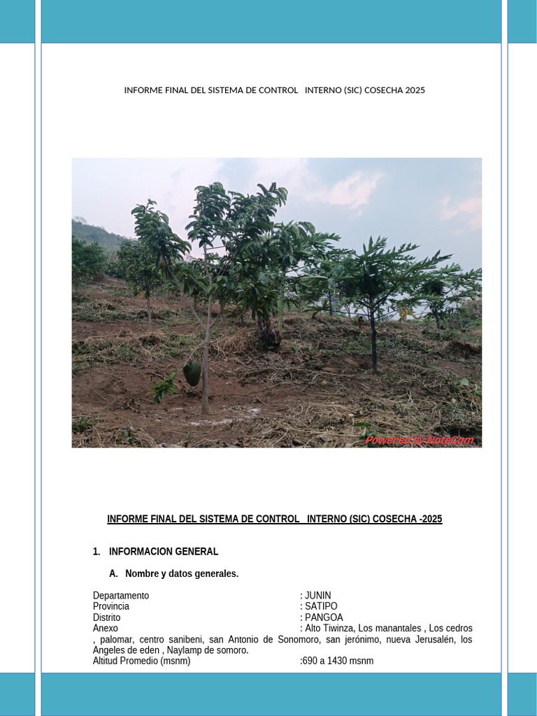 Informe Final Sic 2024 | PDF | Los bosques | Agua