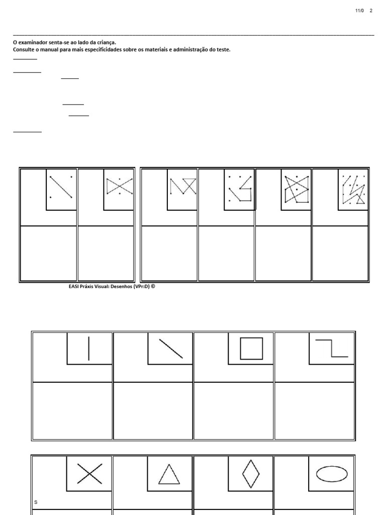EASI Práxis Visual: Formulário de Teste | PDF