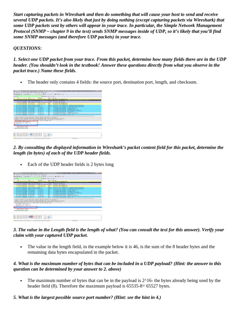 Lab 3 UDP Tcp Solution | PDF | Transmission Control Protocol | Port ...
