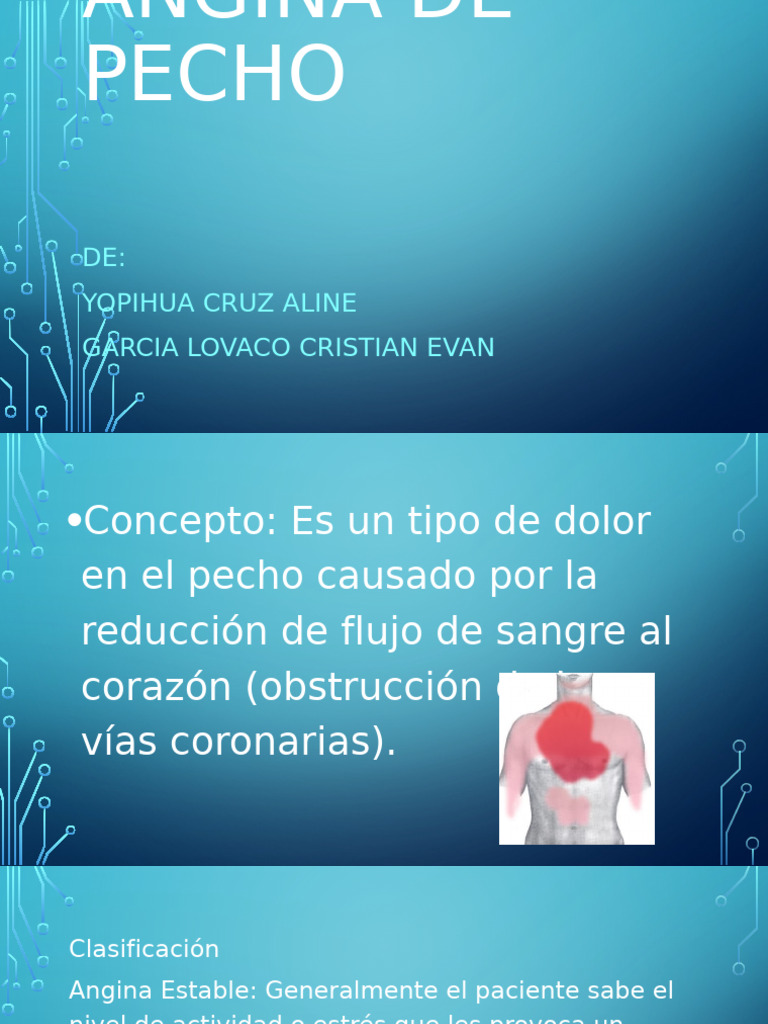 Angina de Pecho | PDF | Infarto de miocardio | Corazón