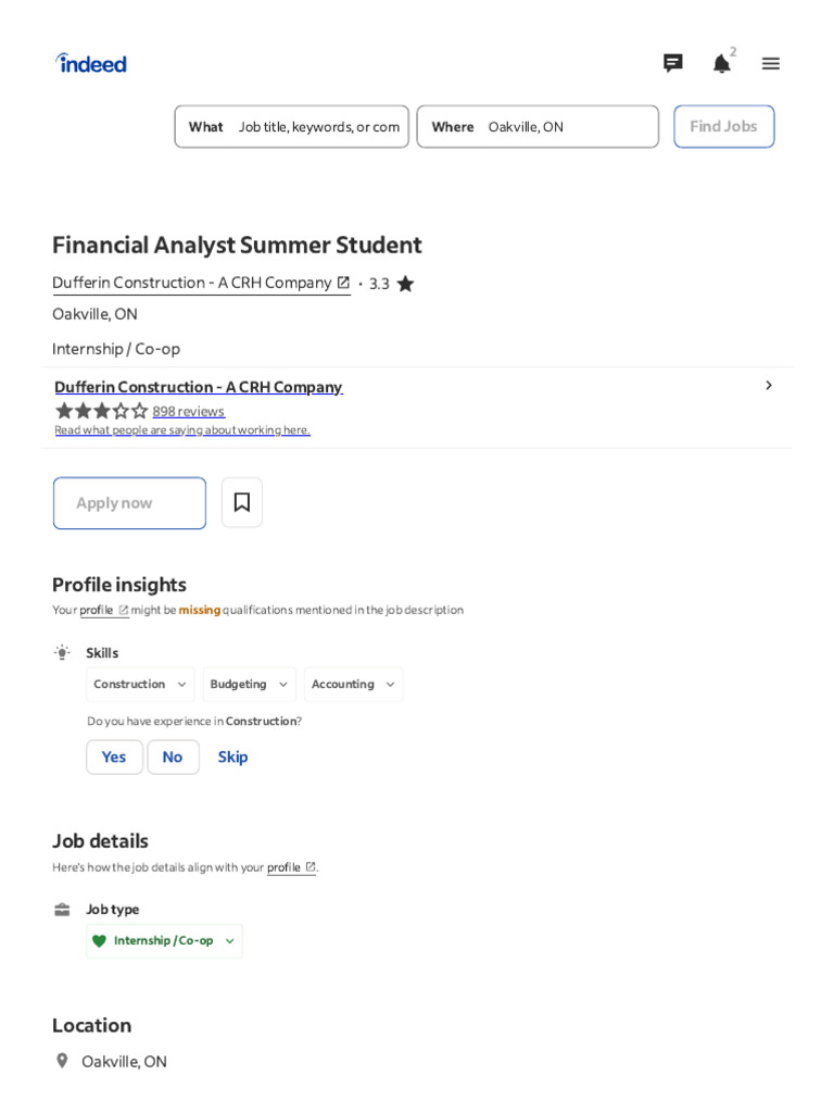 Financial Analyst Internship in Oakville | PDF | Financial Statement ...