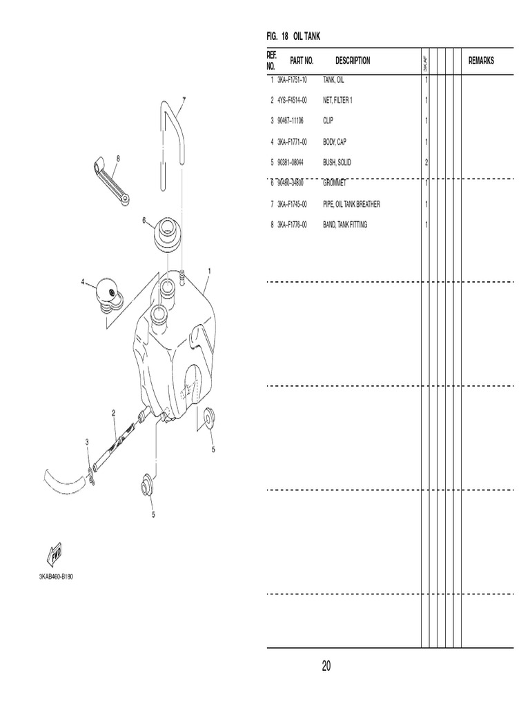 Parts List for RX King Oil Tank | PDF