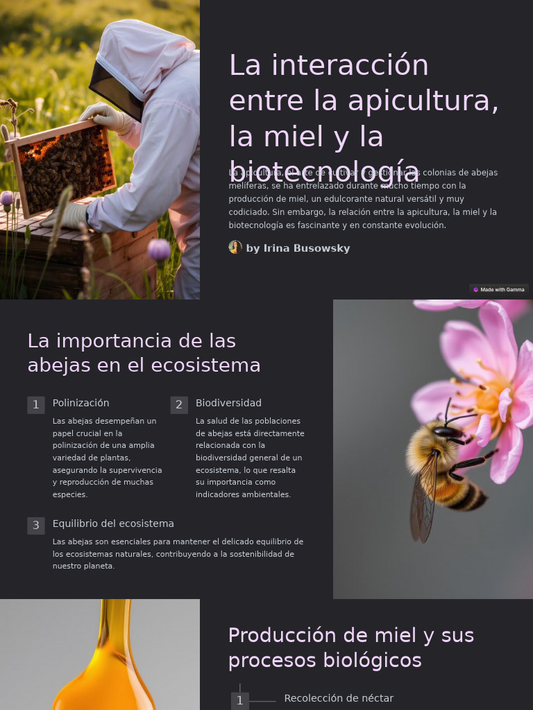 Biotecnología en Apicultura y Miel | PDF | Miel | Biotecnología