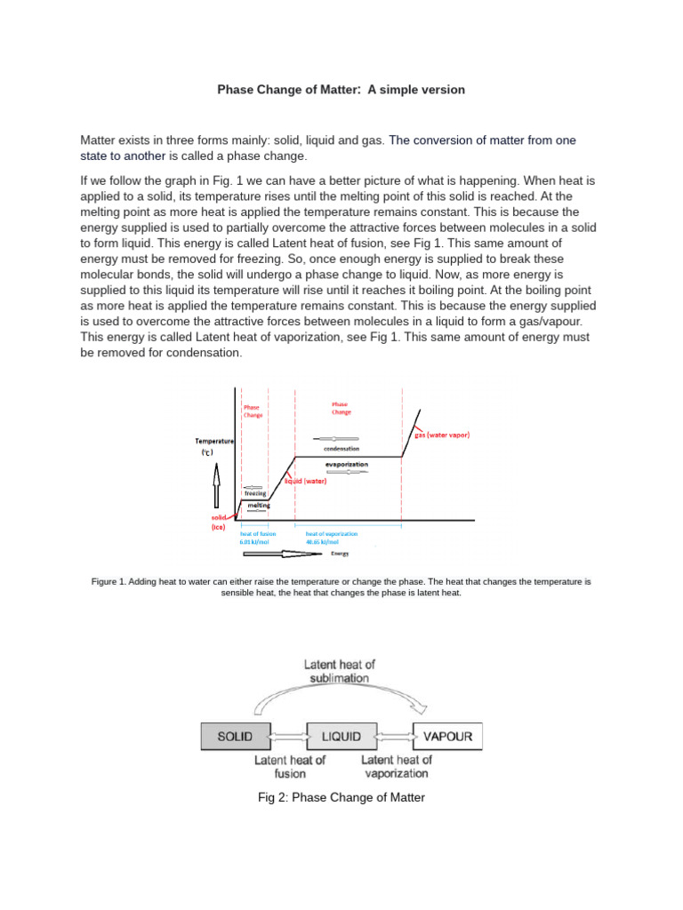 Phase Change of Matter Explained | PDF | Self-Improvement | Science ...