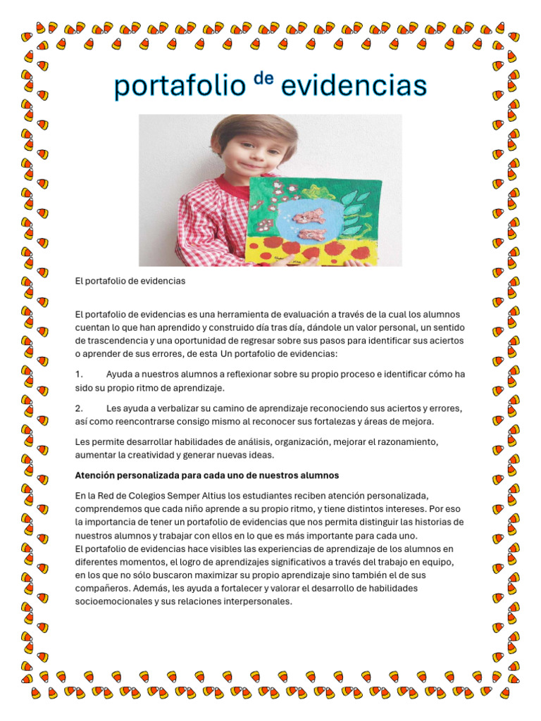 Portafolio de Evidencias Educativas | PDF | Aprendizaje | Evaluación