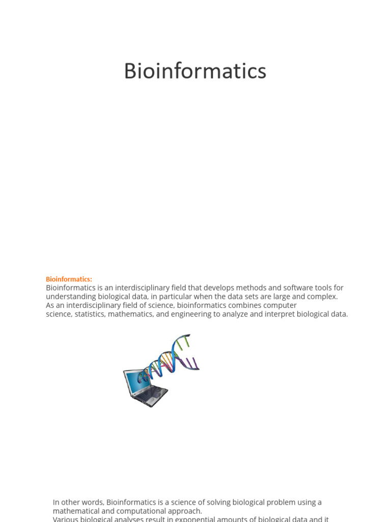 Bioinformatics and Genetic Eng | PDF | Bioinformatics | Genetic Engineering