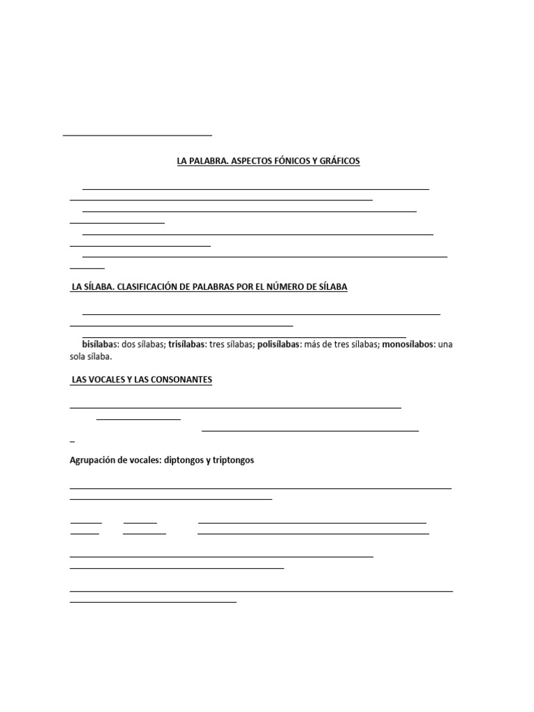 Aspectos Fónicos y Gráficos de la Palabra | PDF | Sílaba | Voz humana