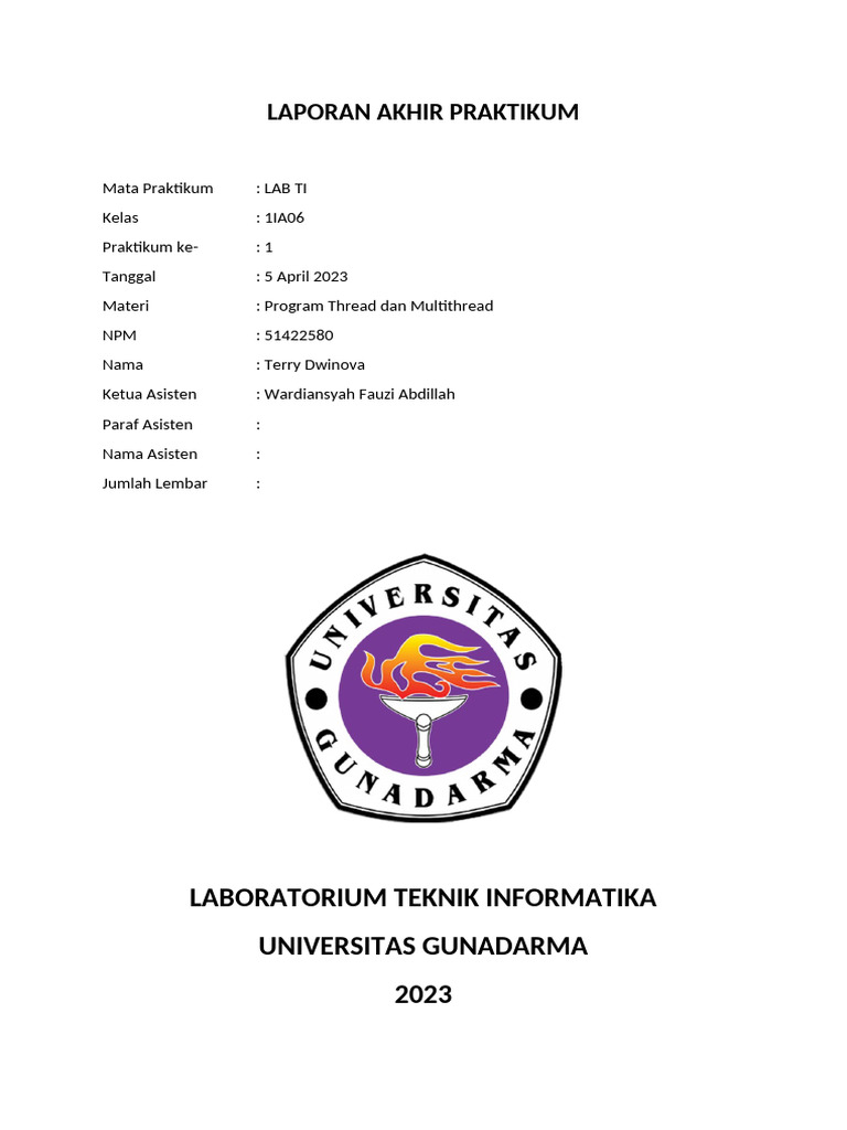Laporan Praktikum Lab TI 2023 | PDF | Komputer