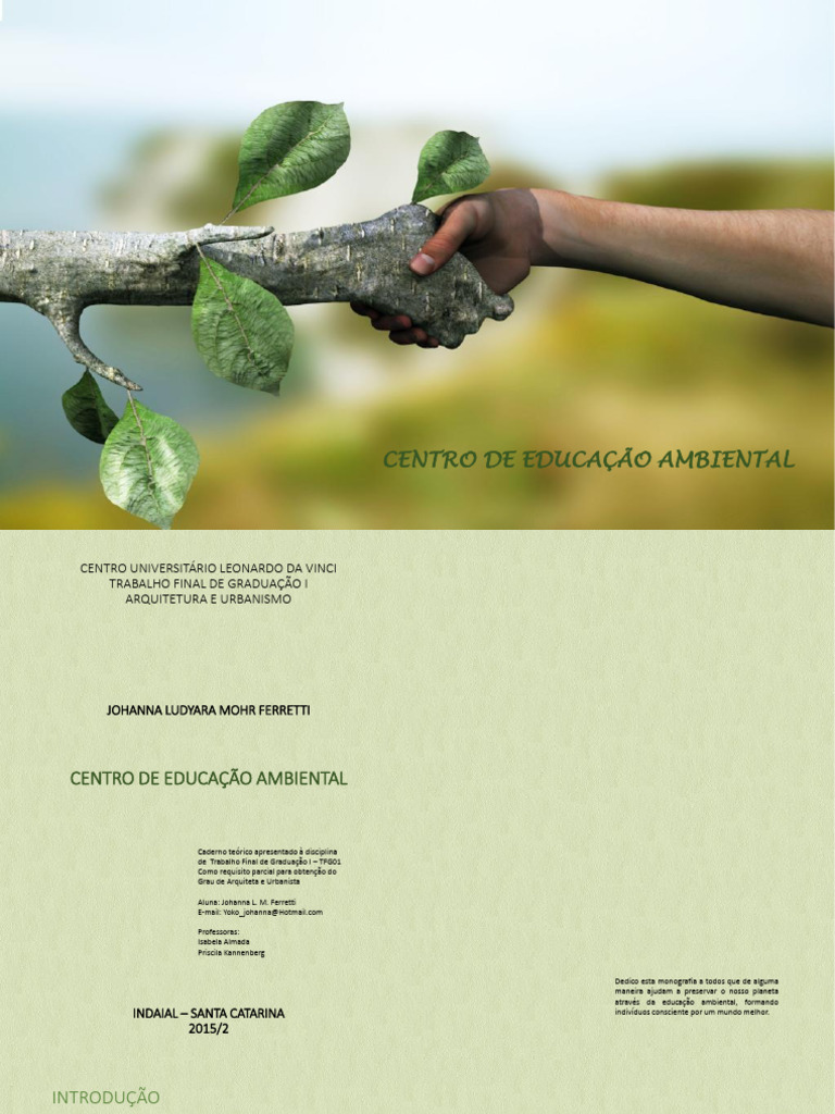 Projeto de Centro de Educação Ambiental | PDF | Movimento ambientalista ...