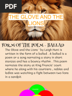The Glove and the Lions ICSE Class 10 English | PDF | Poetry