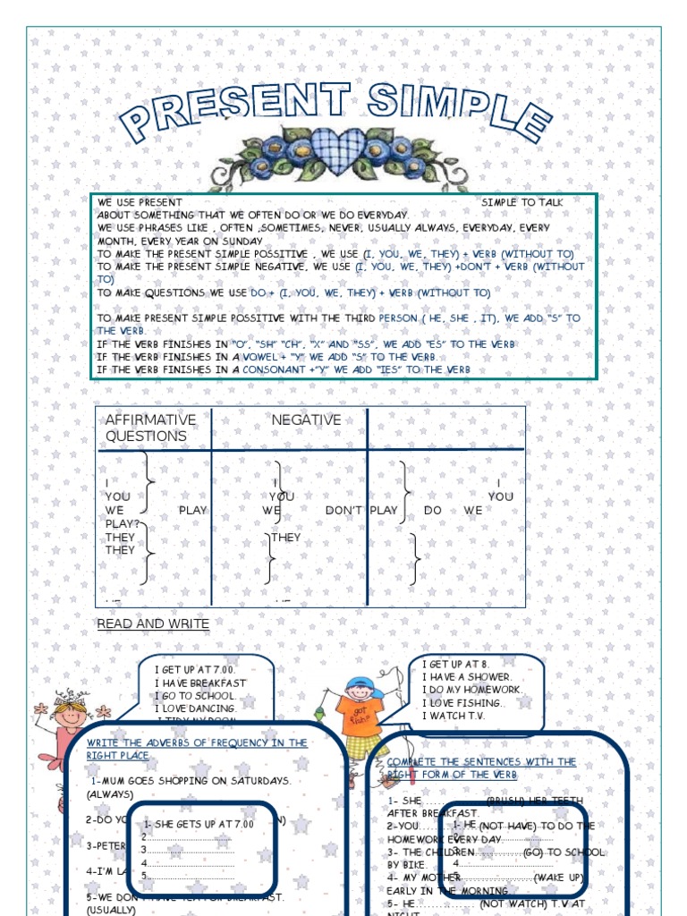 Present Simple Tense Guide | PDF