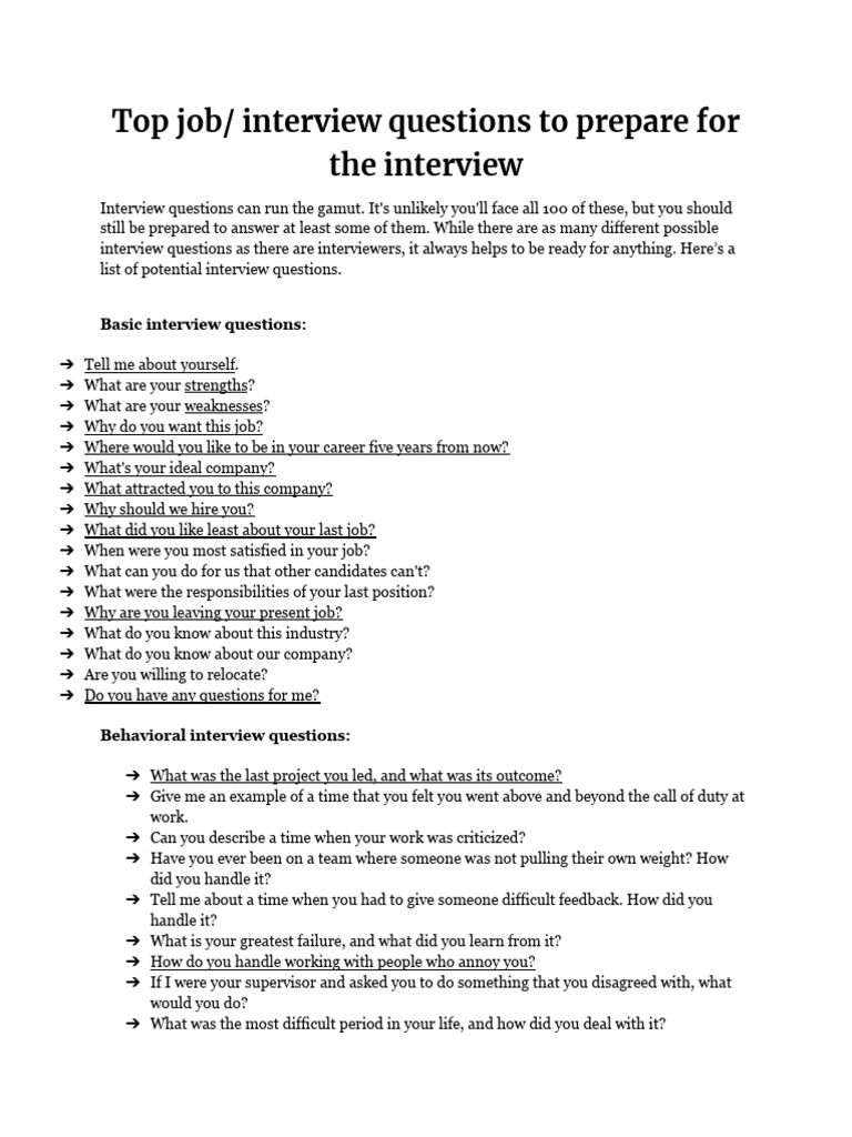 Top Interview Questions | PDF