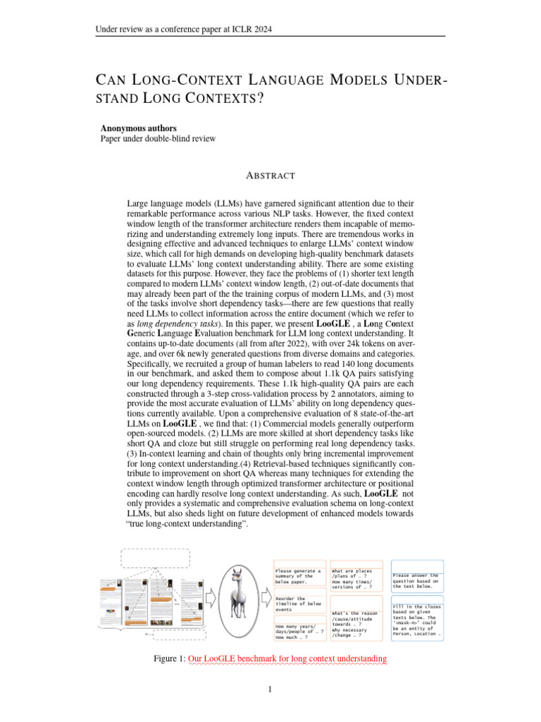 LooGLE: Benchmark for Long Context LLMs | PDF | Cognitive Science