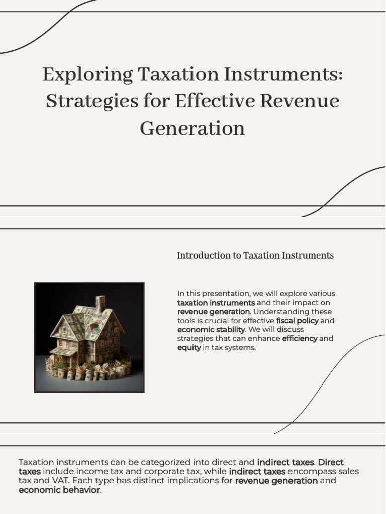 Slidesgo Exploring Taxation Instruments Strategies For Effective ...