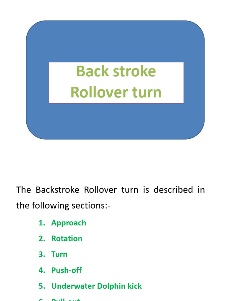 Backstroke Rollover Turn Guidelines | PDF | Swimming | Individual Sports