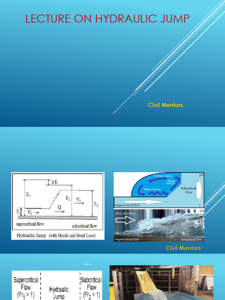 Applications of Hydraulic Jump in Engineering | PDF | Water | Hydraulic ...