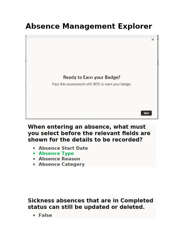 Absence Management System Overview | PDF | Accrual | Computing