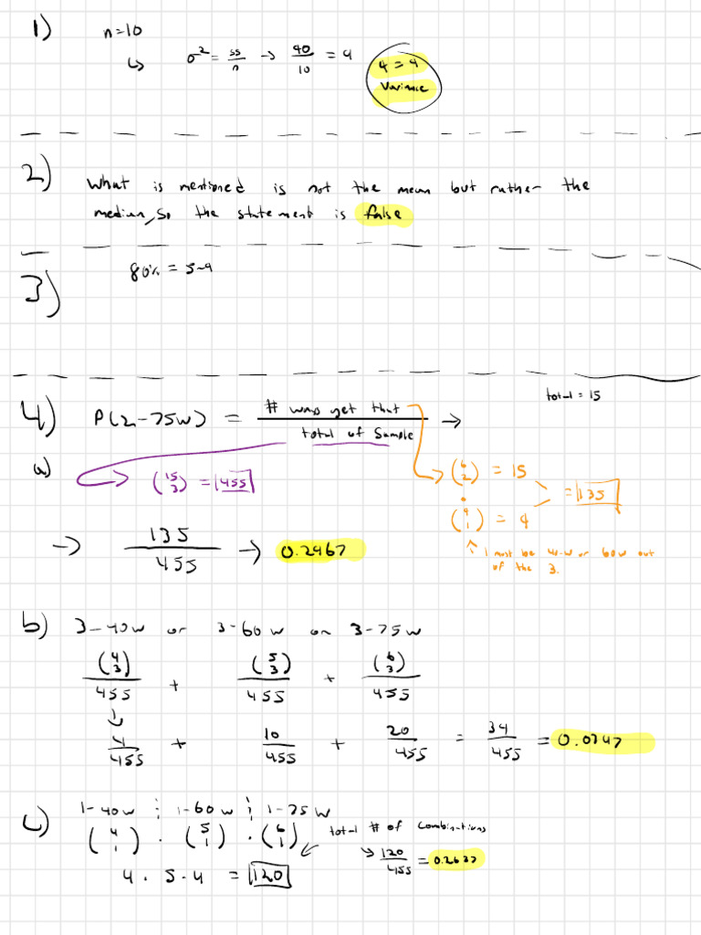 STA Exam 1 | PDF