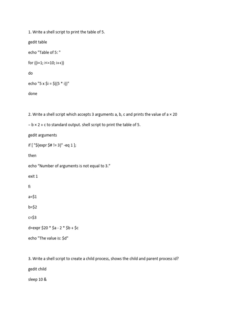Shell Scripts for Basic Calculations | PDF | Computers