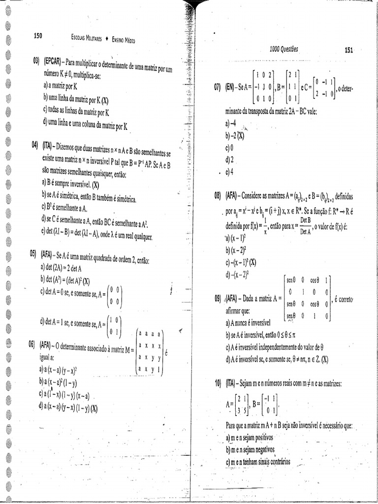 Provas Militares Questoes de Matematica - Pag80 | PDF