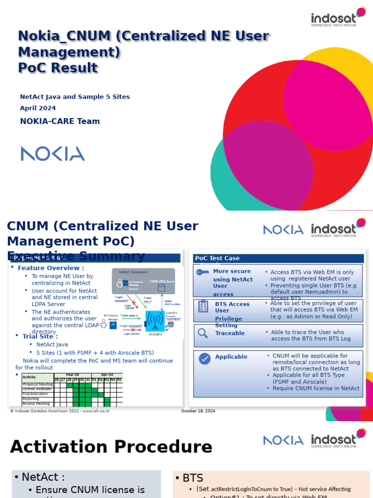 CNUM Implementation for Nokia BTS Access | PDF | Internet | Cyberspace