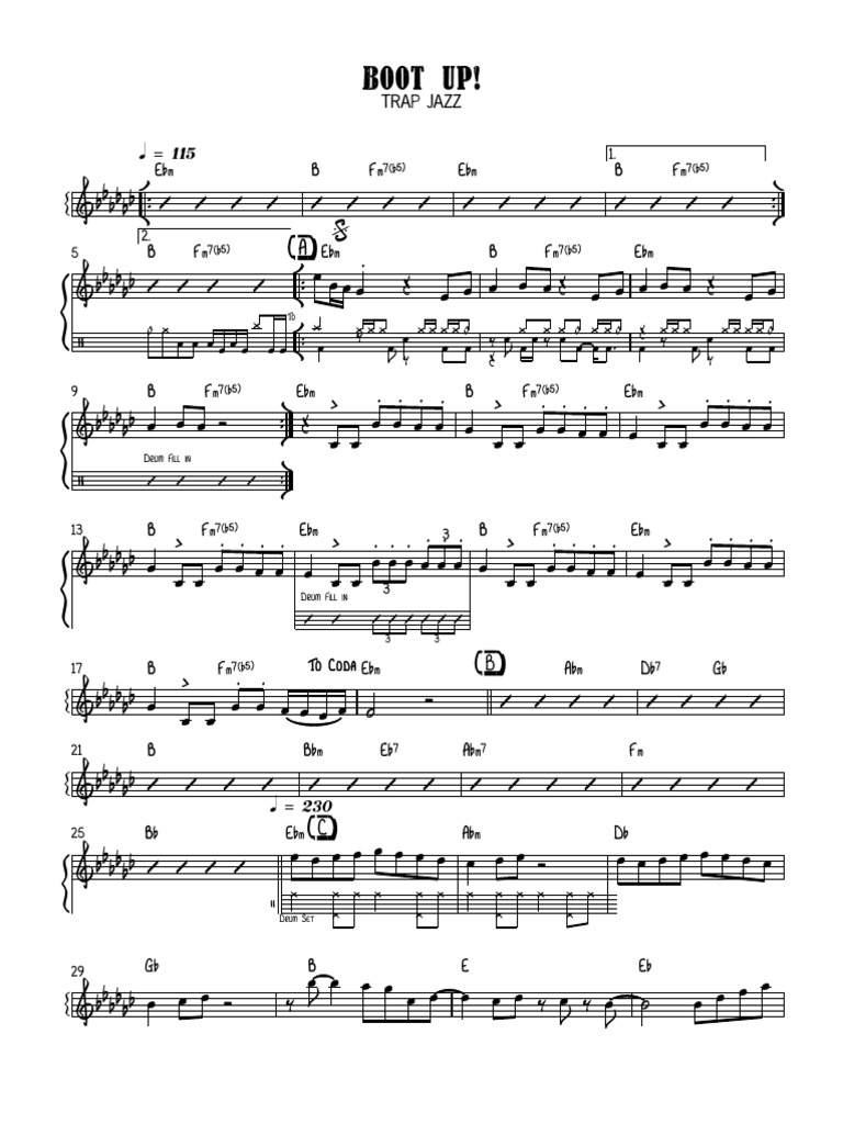 BOOT UP! Lead Sheet - Full Score | PDF | Échecs